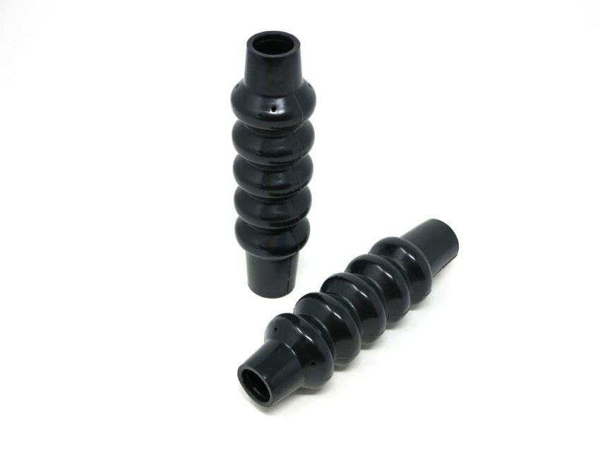Black front dampers gaitors DiscoDez for Lambretta S1 + S2 + S3 + GP + J +Vega