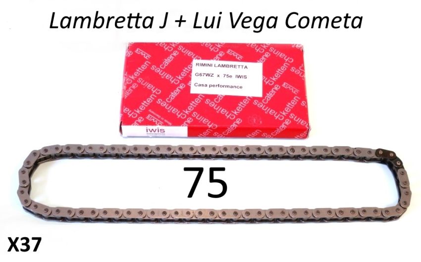 Catena IWIS 75 maglie Lambretta J + Lui