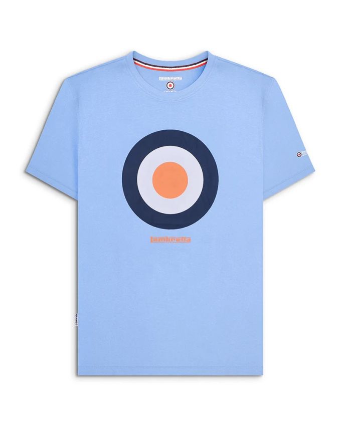 T-shirt LAMBRETTA con Target azzurro cielo