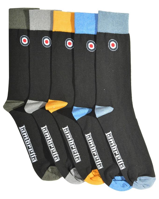 Calzini neri Lambretta colori assortiti (5 paia)