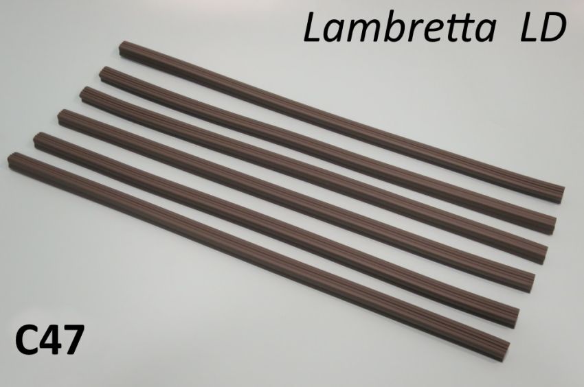 Kit profili in gomma per listelli pedana Lambretta LD