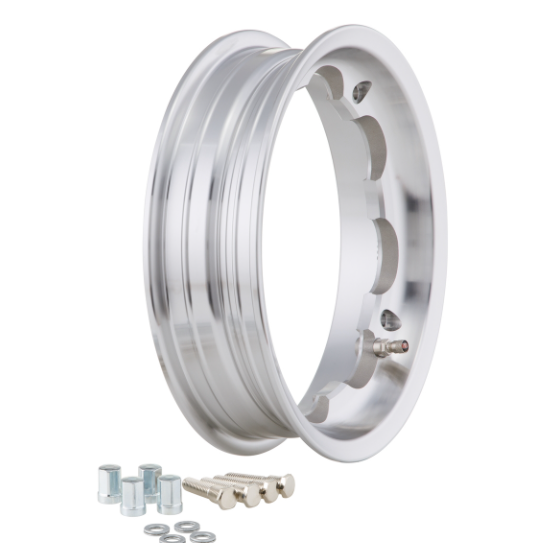 TUBELESS RIM WIDE TYPE 2.5 SIP ALUMINIUM POLISHED FOR Lambretta LI + TV + SX + Special + DL + Serveta