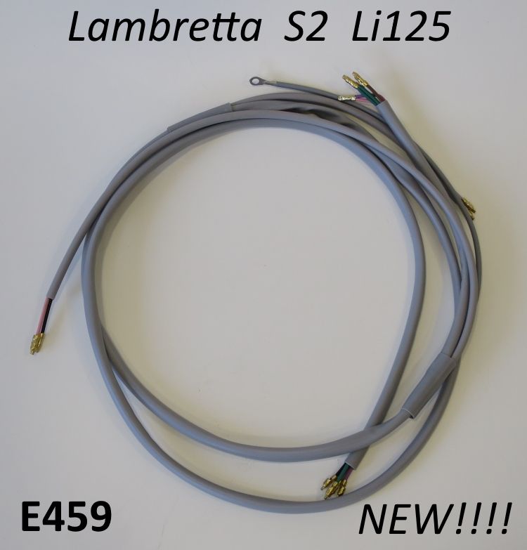 Impianto elettrico per Lambretta LI 125cc S1/S2  (CA / NO batteria / stop 2 fili)