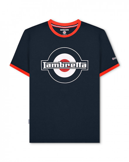 Lambretta Logo Ringer Tee Red/Navy t-shirt