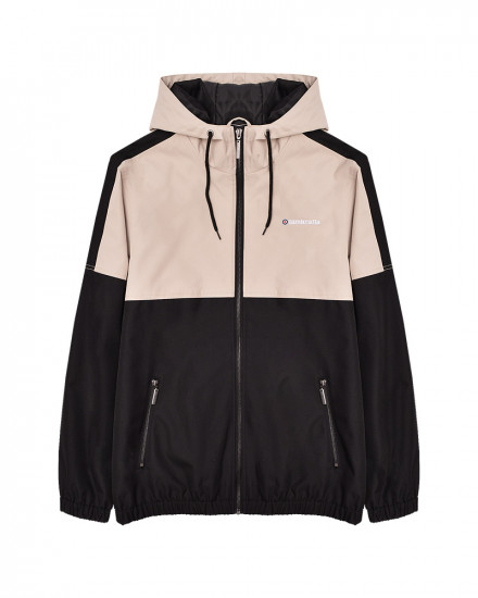 Lambretta Contrast Panel Jacket Black/Stone
