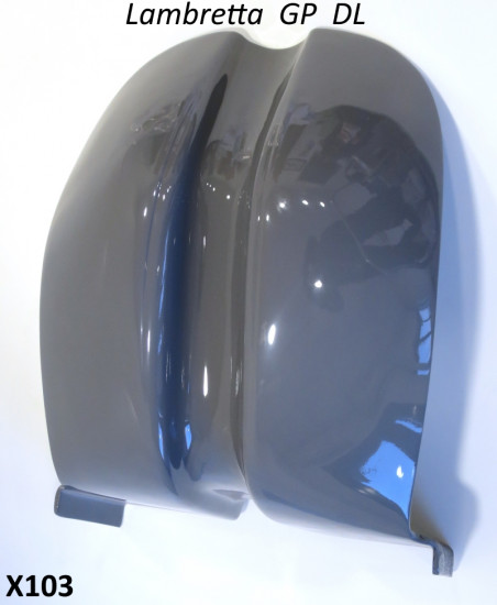 Fibreglass front legshields (smooth inside & outside) for Lambretta GP DL 