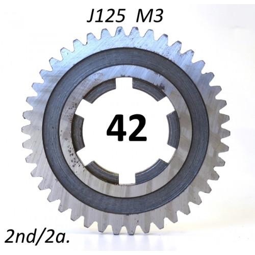 42T 2nd gear cog for Lambretta J125 M3 (3 speed) | Rimini