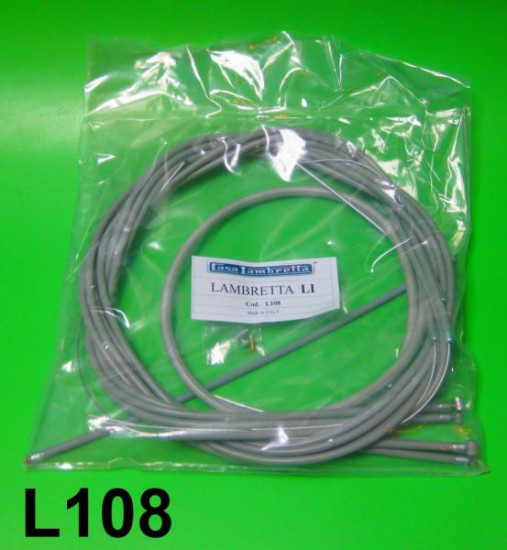 Complete grey  inner + outer control cables set for Lambrella LI - TV - SX