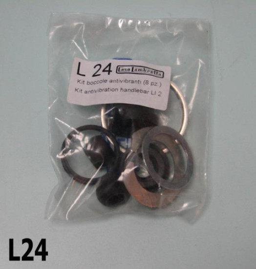 Handlebar anti vibration bush & shim kit (8 pieces) Lambretta S1 + S2 + TV2