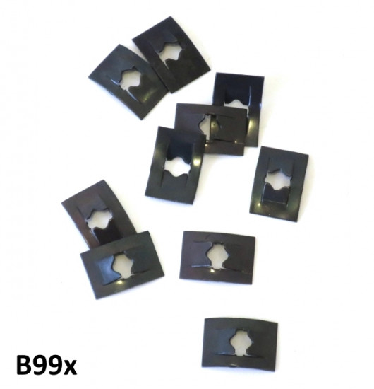 Speedclips for fixing floorboard runner strips + badges (pack of 10) Lambretta LI + TV + SX + Special + DL + J + Lui