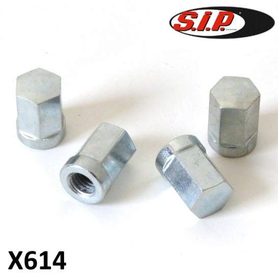 Set of 4 x 20mm tall nuts for SIP tubelss wheel rims