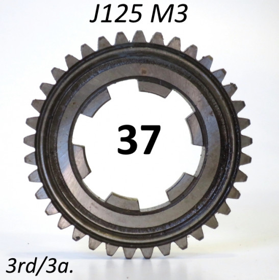 37T 3rd gear cog for Lambretta J125 M3 (3 speed)