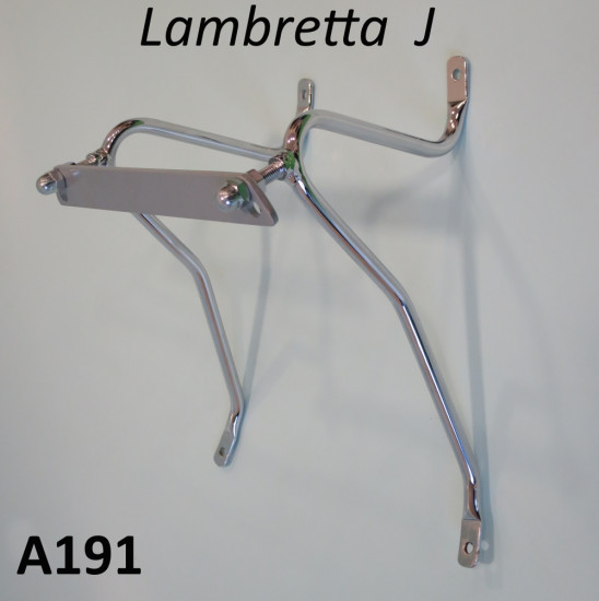 Chromed inside legshield wheel carrier accessory for Lambretta J (9" + 10" wheel versions)