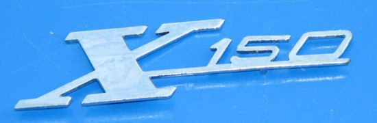 Original Innocenti 'X150' legshield badge