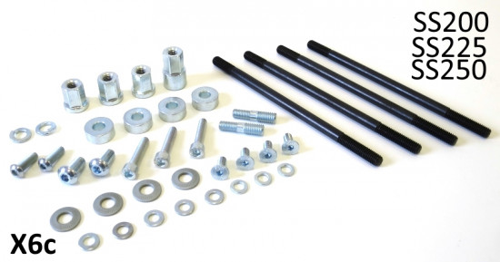 Complete set of nuts + screws + spacers + washers + studs for SS200 + SS225 + SS250 kits