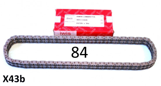 VERY HIGH QUALITY 84 link Iwis drive chain for 21T x 47T sprocket combinations Catena IWIS 84 maglie Lambretta LI + TV2/3 + SX + Special + DL-GP