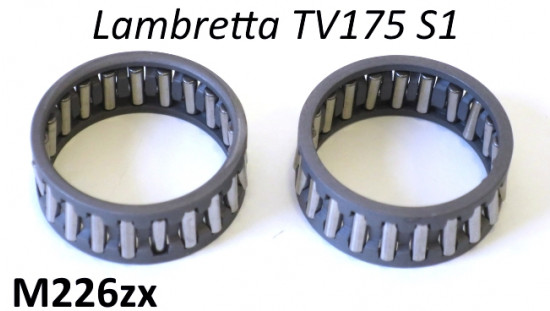 Pair of needle roller bearings for kickshaft shaft for Lambretta TV1