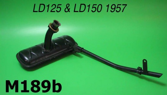 Exhaust with long tailpipe Lambretta LD 1957 version