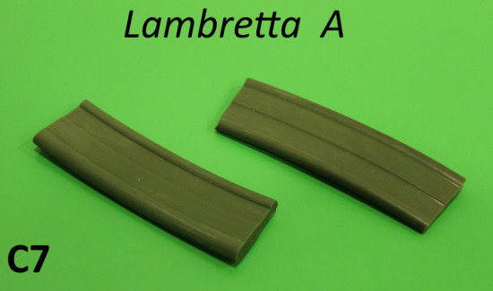 Pair of green rubber petrol tank spacers for Lambretta A