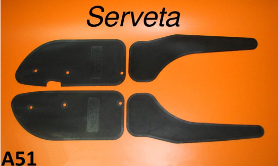 Black rubber mat set Lambretta Serveta