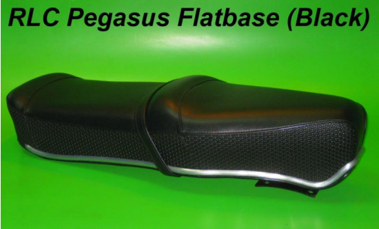 Black Pegasus 'flatbase' seat for Lambretta S3 (HIGH fronted version) + Series 1 / 2