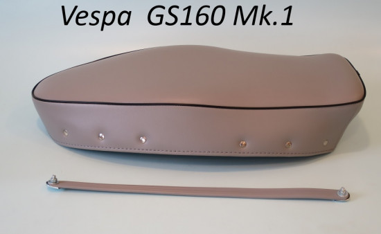 High quality grey seat cover + passenger handle for Vespa GS160 Mk.1