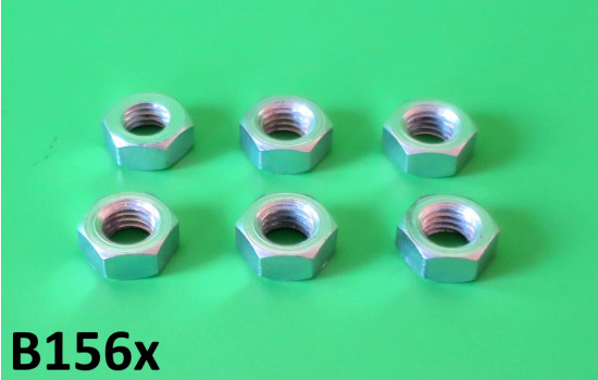 Set of 6 thin type 7mm nuts for gearbox endplate