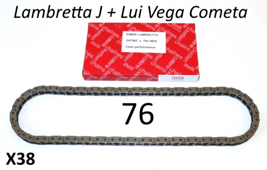 IWIS chain for Lambretta Luna + Vega + Cometa + J - 76 link