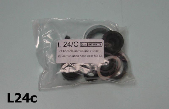 Handlebar anti vibration bush & shim kit (10 pieces) Lambretta S3 + SX + DL/GP