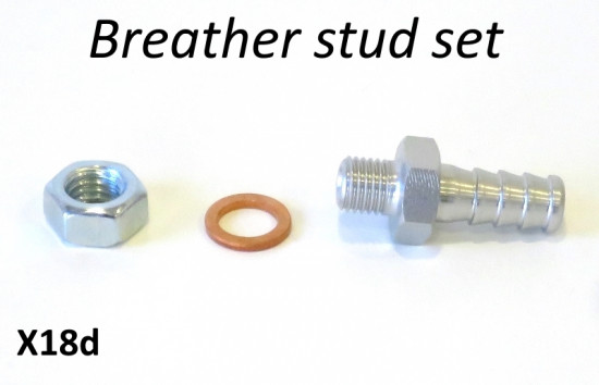 Special breather stud set for use with petrol pump Mikuni X18c