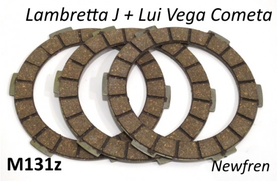Newfren clutch plates Lambretta Vega + J50 + Cento + J125 3M + Starstream