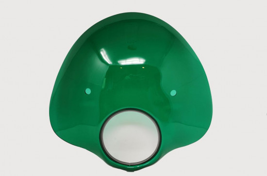 Green 'Bubble' flyscreen with full bracket set for Lambretta LI S3 