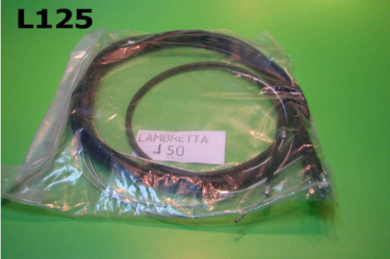 Black inner and outer cables set Lambretta J50 Special 