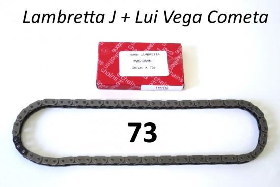 VERY HIGH QUALITY 73 link Iwis drive chain for Lambretta Lui Vega Cometa + J