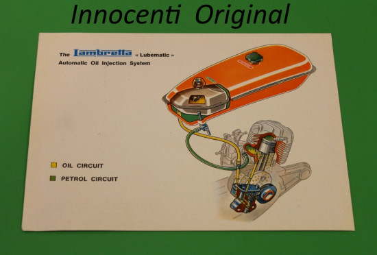 Original Innocenti publicity for the Lubematic system fitted to Cometa (Vega) 75SL models