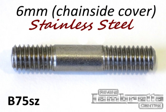 6mm engine sidecasing stud (stainless steel)