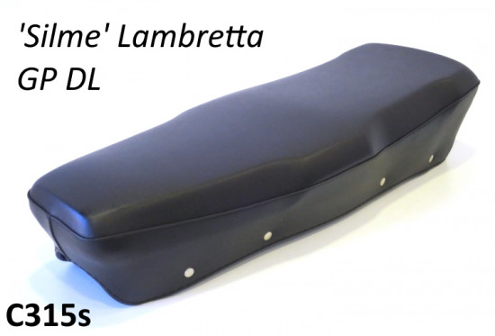 High quality Italian made black dual seat cover for Silme seat frames for Lambretta GP / DL