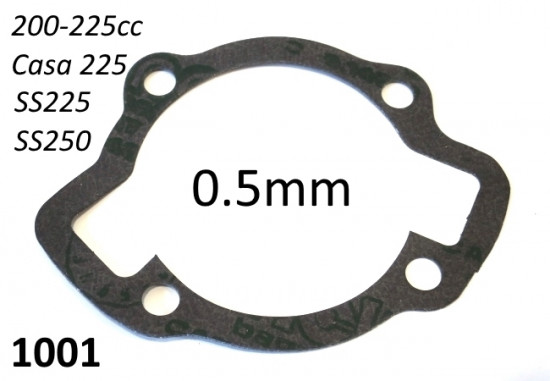 Cylinder base gasket 0.5mm for Lambretta SX 200 + DL 200 + 225 kits