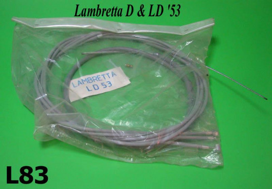 Complete cable set Lambretta D + LD125 1953 - '54