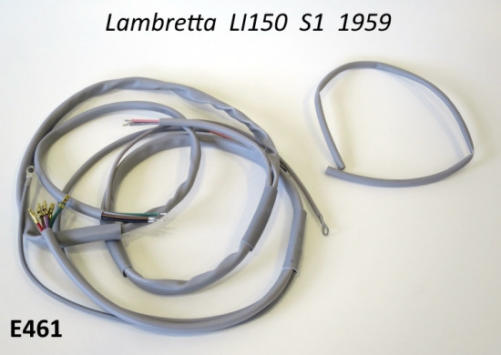 CORRECT LENGTH wiring loom for Lambretta LI150 S1 1959 (DC/ 3 wires stop)