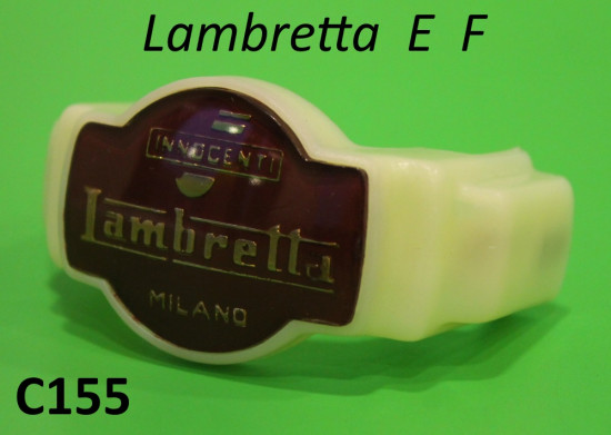Front plastic badge for steering column for Lambretta E + F