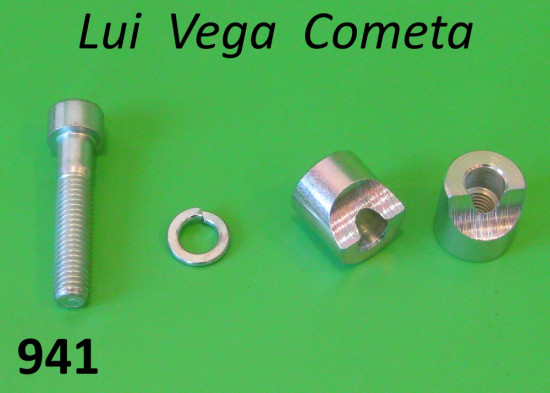 Handlebar clamp complete bolt + spacers set Lambretta Lui + Vega + Cometa
