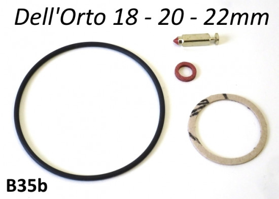 Dell'Orto SH1/20 + SH1/22 gaskets + needle set