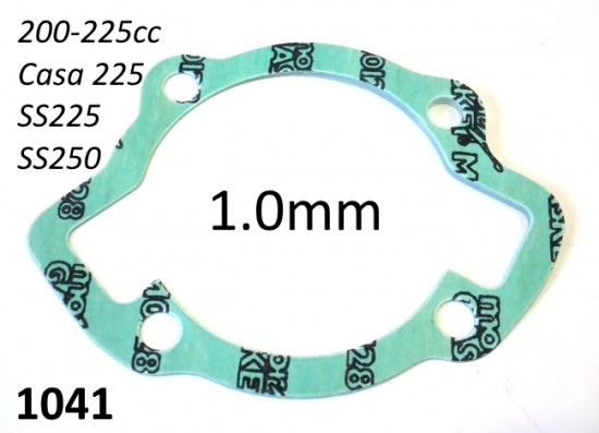 Cylinder base gasket 1.0mm for Lambretta SX 200 + DL 200 + 225 kits