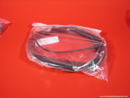 Complete black inner + outer control cables set Lambretta GP/DL
