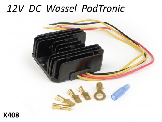 BGM PRO Wassel PODtronic 12V DC voltage regulator - Universal Lambretta + Vespa