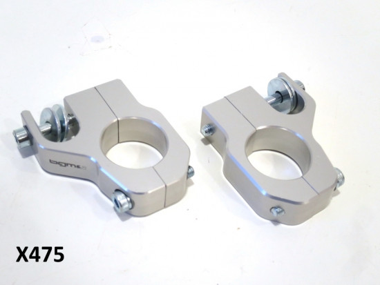 BGM CNC Silver front dampers brackets Lambrettta S1 + S2 + S3 + SX + DL / GP
