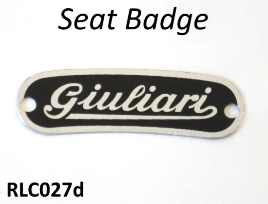 'Giuliari'  seat frame badge