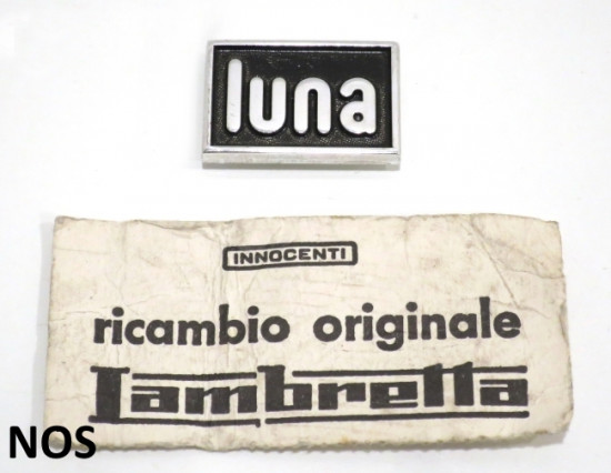 Original NOS Innocenti 'Luna' legshield badge for Lambretta Lui 