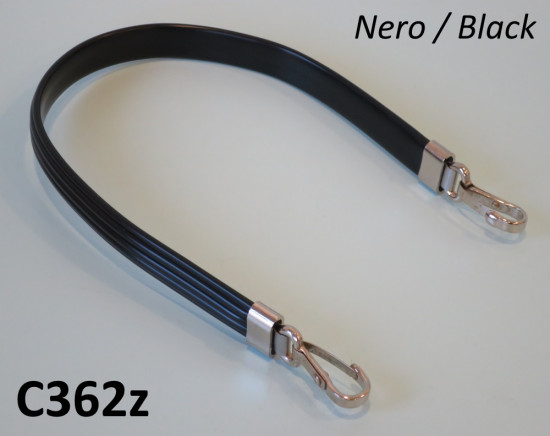 Black passenger seat strap for dual seat for Lambretta TV175